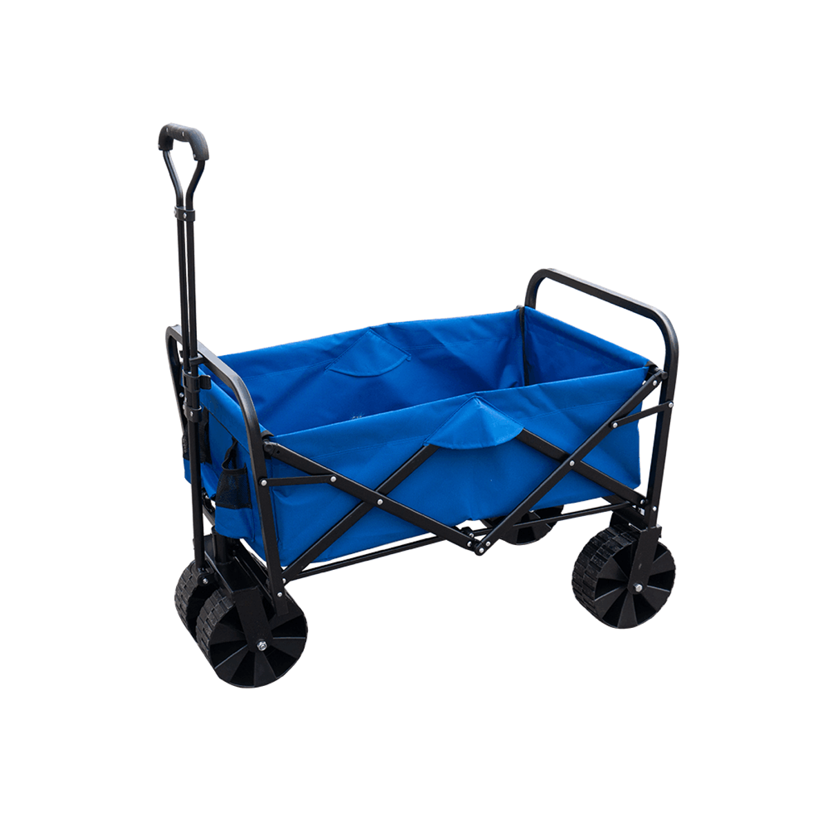 עגלת קמפינג FireFly Playa כחול - 4 גלגלים - נשיאה 90 ק"ג - בד פוליאסטר 600D - מתקפלת לתא מטען - לכל סוגי השטח
