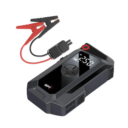 בוסטר התנעה עם קומפרסור ניפוח, 8000mAh, 600A, 150 PSI, פנס לד, USB 5V