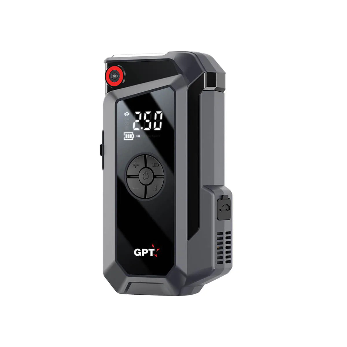 בוסטר התנעה וקומפרסור - 8000mAh - זרם מקסימלי 600A - ניפוח עד 150 PSI - 12V