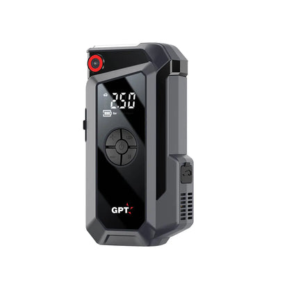בוסטר התנעה וקומפרסור - 8000mAh - זרם מקסימלי 600A - ניפוח עד 150 PSI - 12V