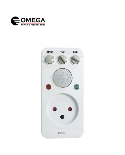 גלאי תנועה שקע תקע 16A - דגם OM-PIR-16A תוצרת OMEGA