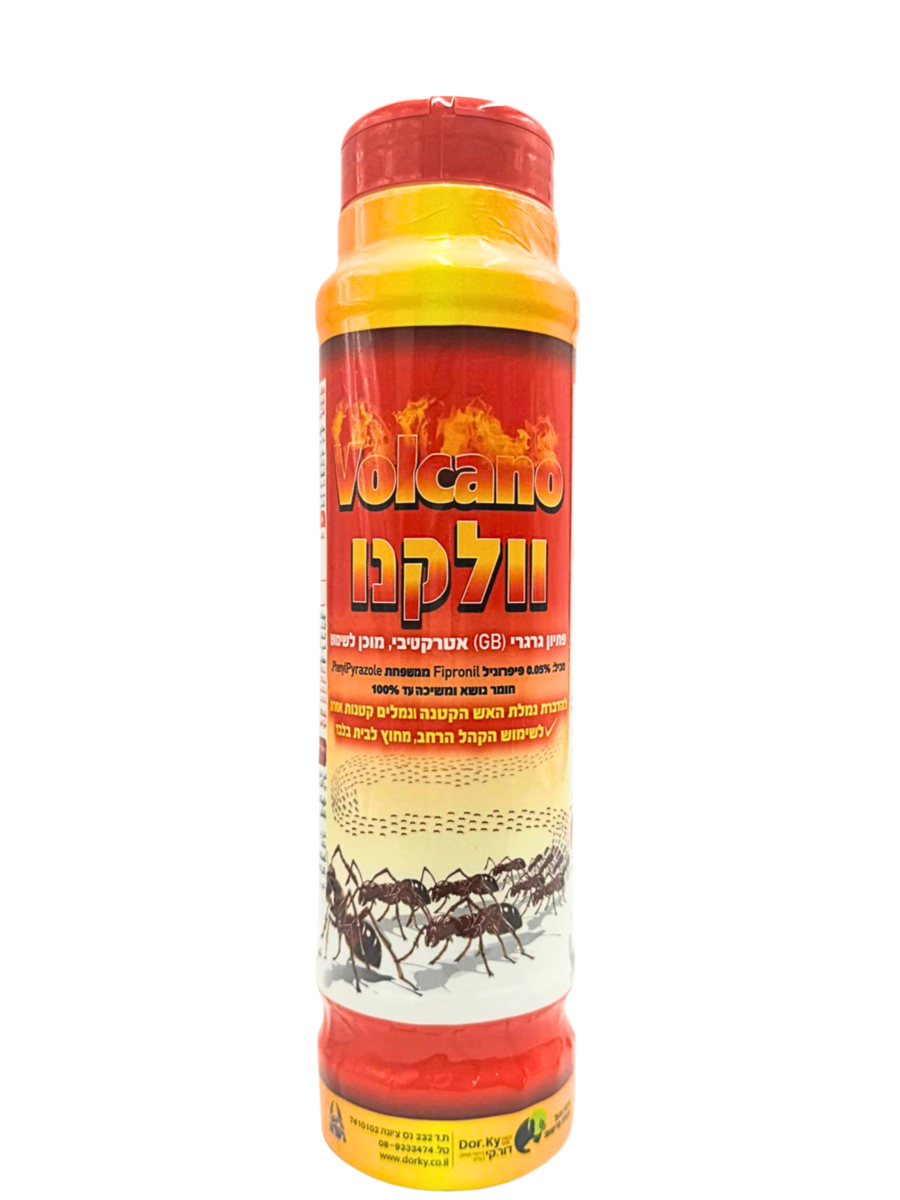 וולקנו, 500 גרם, פיתיון גרגירי להדברת נמלת האש הקטנה והדברת רוב סוגי הנמלים בישראל
