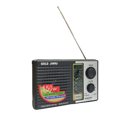 רדיו נייד, פועל על סוללות D, עמיד לאורך זמן, כולל תדר FM/AM, בעל קליטה מצוינת