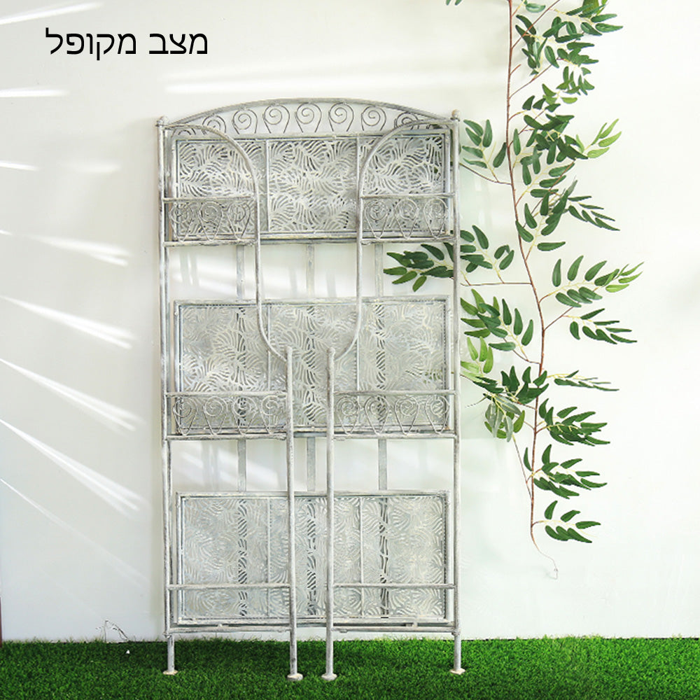 מעמד מדפים לעציצים מברזל