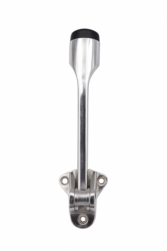 מעצור דלת מתקפל העשוי מחומרים איכותיים ועמידים, פתרון נוח ויעיל לשמירה על דלתות פתוחות בבטחה
