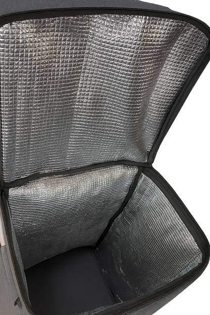 עגלת שוק קלה במיוחד עם 4 גלגלים, תיק תרמי נשלף ושק מבודד לקור – מתקפלת ונוחה לנשיאה