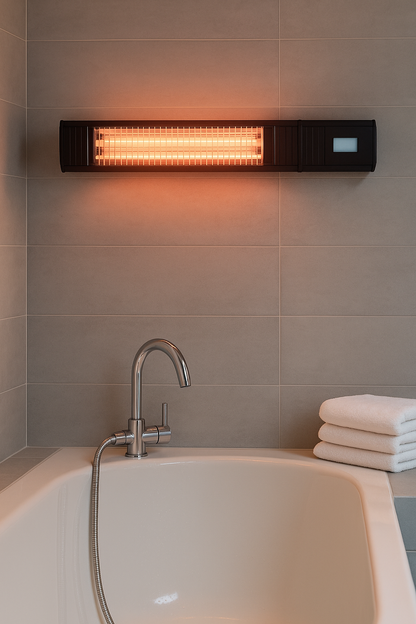 תנור אמבטיה הלוגן רוז גולד 2000W דגם EL-28 שחור – חימום מיידי בעיצוב מודרני