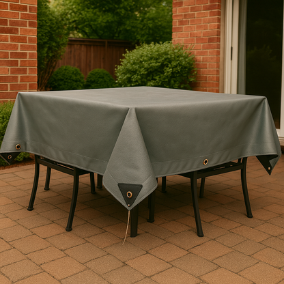 שמשונית 4x4 מטר, איכותית במיוחד, עשויה PVC, צבע אפור, 420 גרם למ"ר – כולל טבעות מחוזקות