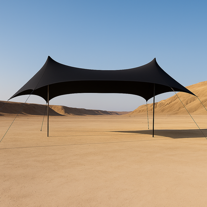 רשת צל לייקרה 4.5x4.5 מטר – הגנה של עד 97% מקרני השמש! אידיאלית לגינה, למרפסת ולקמפינג