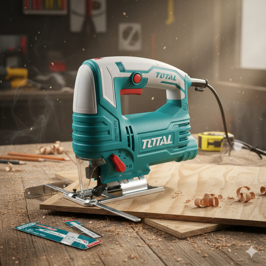 קחו את יכולות הנגרות והשיפוץ שלכם צעד אחד קדימה עם ג'קסו אנכי מקצועי TOTAL, המשלב מנוע