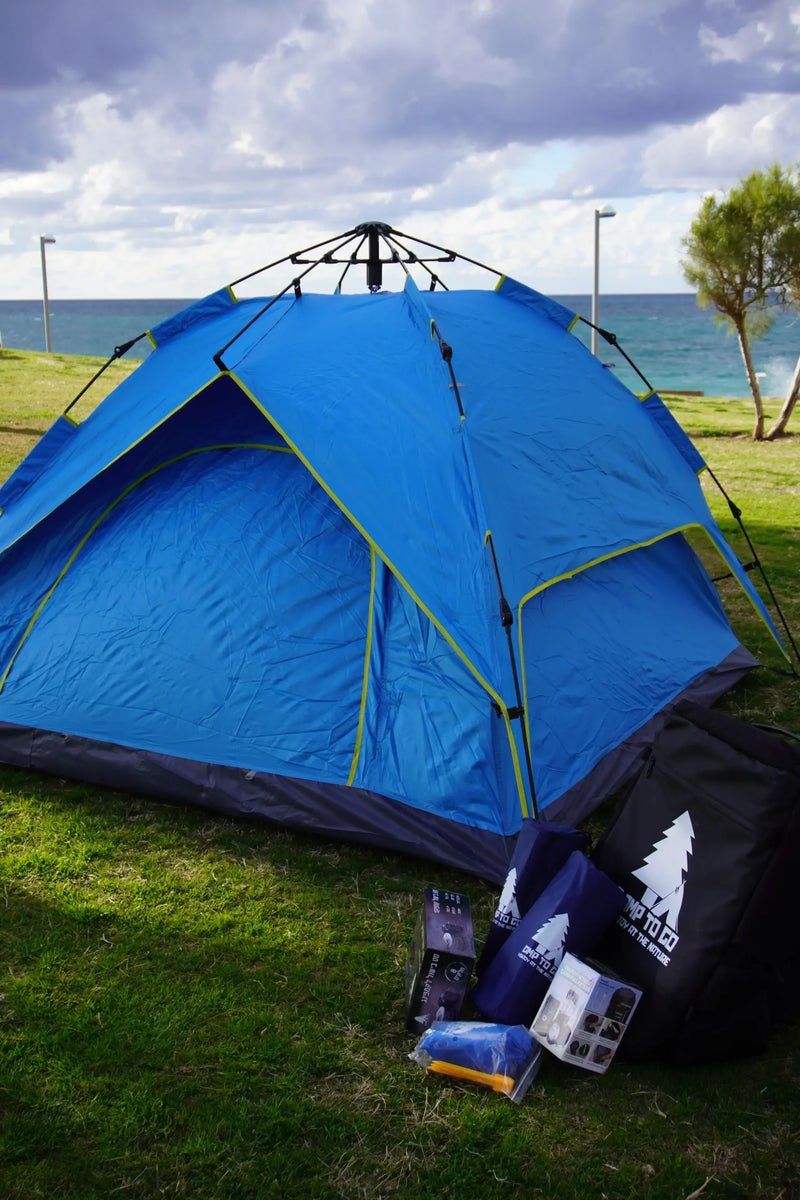 אוהל פתיחה מהירה ל3-4 אנשים, הופך לצלון חוף תוך פחות מדקה (ע"י פירוק הבטנה), עמידות לגשם