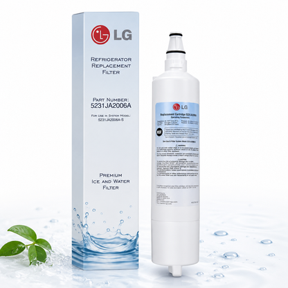 מסנן מים למקרר LG דגם LT600 - תקן NSF42 - הפחתת כלור ריחות וטעמי לוואי -