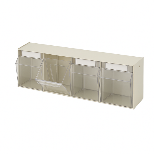 אירגונית פתרון אחסון רב תא 4 תאים גובה תא 206 מ"מ
