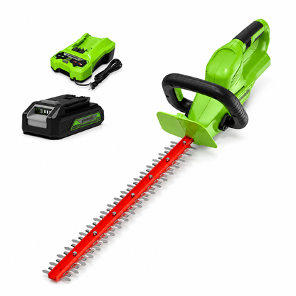 גוזם גדר חיה נטען Greenworks HTG302 24V עם סוללה ומטען | 56 ס"מ