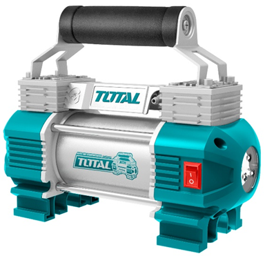 מדחס אוויר אוטומטי TOTAL 12V - 120PSI - 2 צילינדרים - צינור 5 מטר - 3