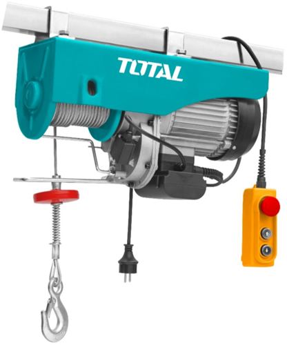 מנוף חשמלי 900W עד 500 ק"ג, יכולת הרמה כפולה 250/500 ק"ג גובה 12/6 מטר עם מתג חירום ויחידת הגנה