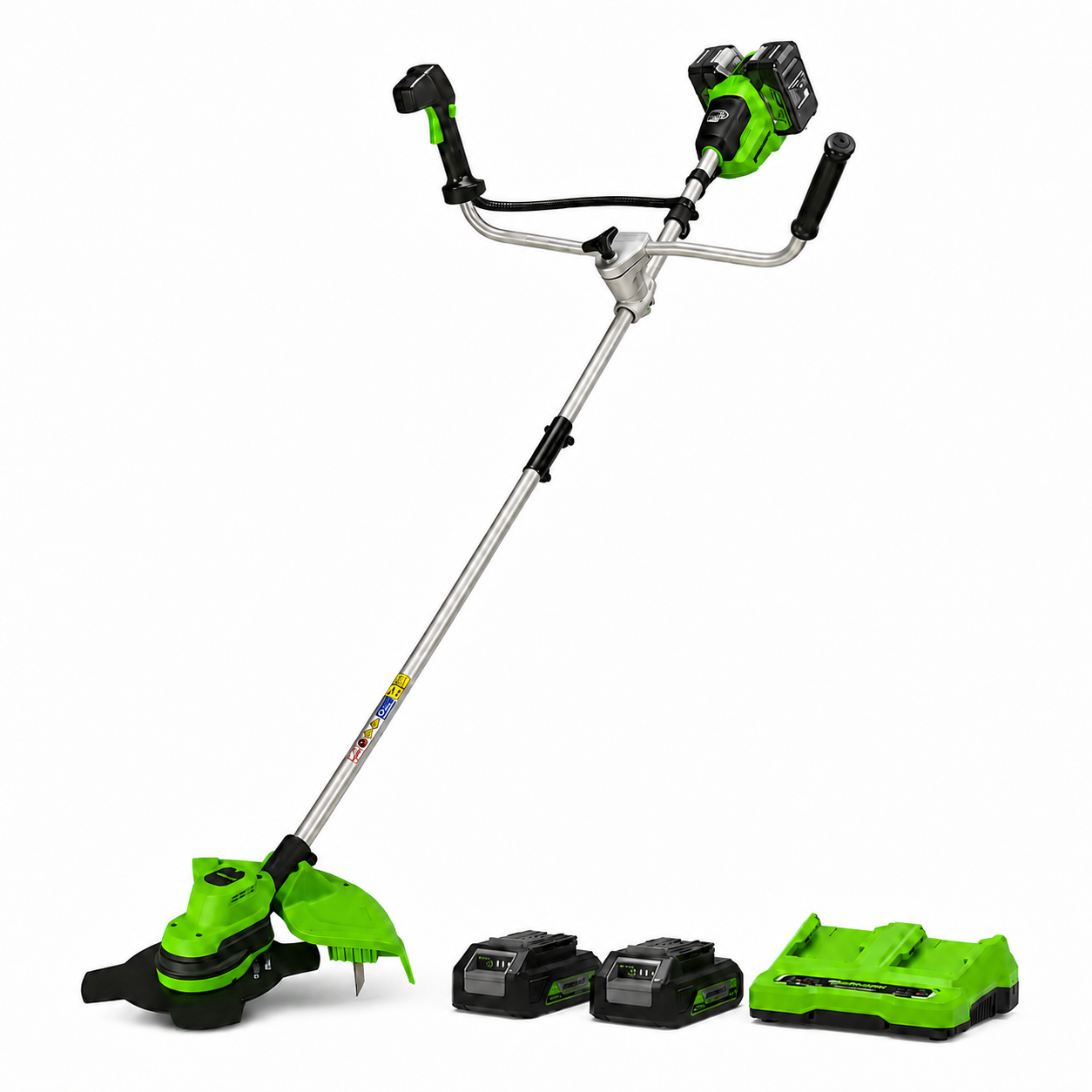 חרמש/קוצץ קנטים Greenworks 48V Brushless כידון אופניים +2 סוללות ומטען