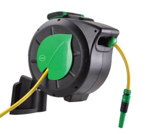 גלגלת אוטומטית 25 מטר, בעלת מנגנון חזק ואיכותי להחזרת הצינור, עמידה לאורך זמן, 3 שנות אחריות