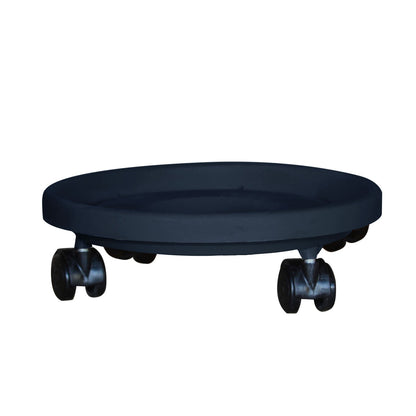 צלחת עציץ פחם 4 גלגלים 