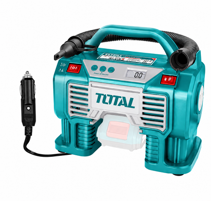 מדחס אוויר TOTAL 20V אוטומטי 160PSI - נייד למצת הרכב