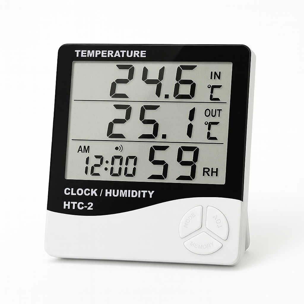 מד טמפרטורה ולחות דיגיטלי