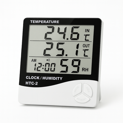 מד טמפרטורה ולחות דיגיטלי