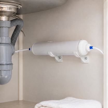 סנן מים מגורען מפחם קוקוס פעיל Sanyo Aqua Fresh עם חיבור מהיר, מסנן כלור, ריחות וטעמי