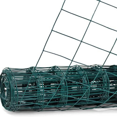 גדר רשת פנטנט PVC ירוק 80 ס"מ - 10 מטר - עין 7.5x5 - עובי 2 מ"מ