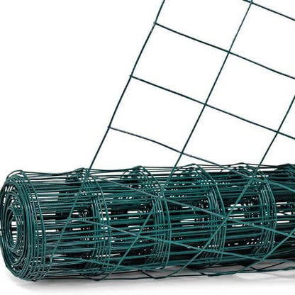 גדר רשת פנטנט PVC ירוק 80 ס"מ - 10 מטר - עין 7.5x5 - עובי 2 מ"מ