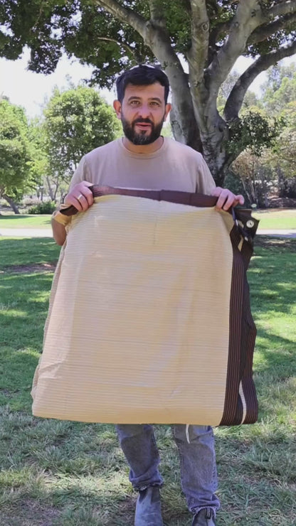 רשת צל משולשת עם טבעות אחיזה בגודל 5x5x5 מטר לגינה ולמרפסת, 90% הצללה