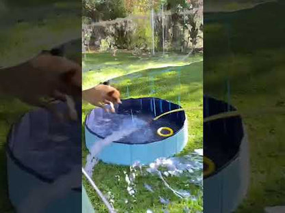 בריכת שחייה מתקפלת לחיות מחמד, מיוצר מחומר PVC איכותי ועמיד למים, מגוון גדלים לבחירה