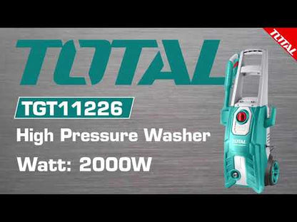 גרניק (מכונת שטיפה בלחץ גבוה) Total TGT11376 – 160BAR, מנוע 2000W, ניקוי רכב וחצר