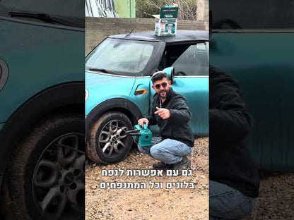 מדחס אוויר קומפרסור אוטומטי לרכב  12V, הפתרון המושלם לניפוח צמיגים ואביזרי ספורט בכל מקום