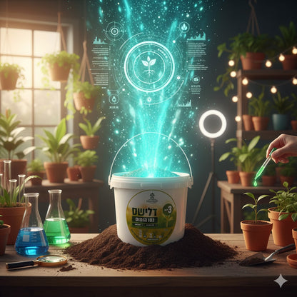 הומוס טבעי מתולעים אדומות – תוסף אורגני לצמחים ללא כימיקלים, מזוקק, מסונן וטהור | דלי 3 ליטר