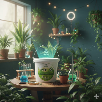 מזון צמחים על בסיס הומוס טבעי מתולעים אדומות – תוסף אורגני לצמחים ללא כימיקלים | דלי 3 ליטר