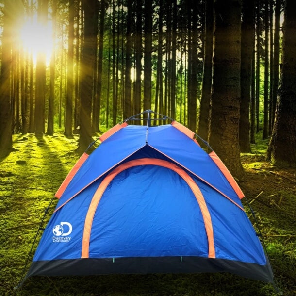 אוהל פתיחה מהירה איכותי ל-4 אנשים עם ציפוי PU להגנה מהשמש