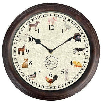 שעון קיר דגם חיות