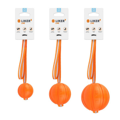 LIKER CORD- כדור משחק איכותי לכלב, קוטר 5 ס"מ, ללא חומרים רעילים, נוח למשחקי משיכה