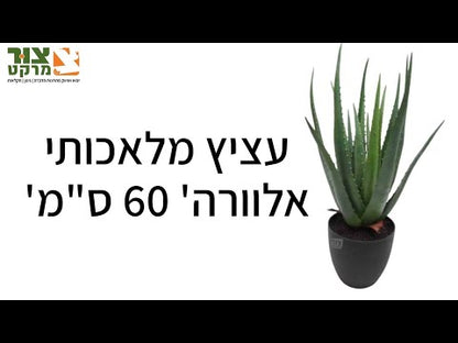 עציץ מלאכותי אלוורה בעל מראה ריאליסטי